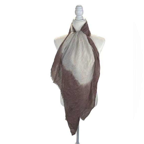 SCARF Ombré Rectangular with Eyelash trim - Picture 1 of 5